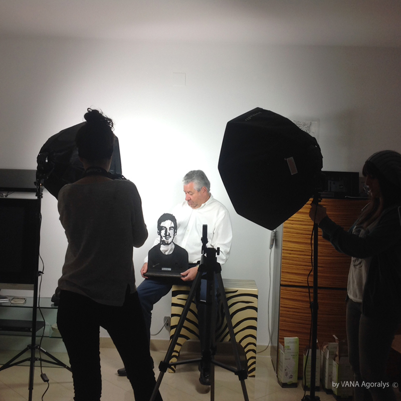 François Aviles in the studio